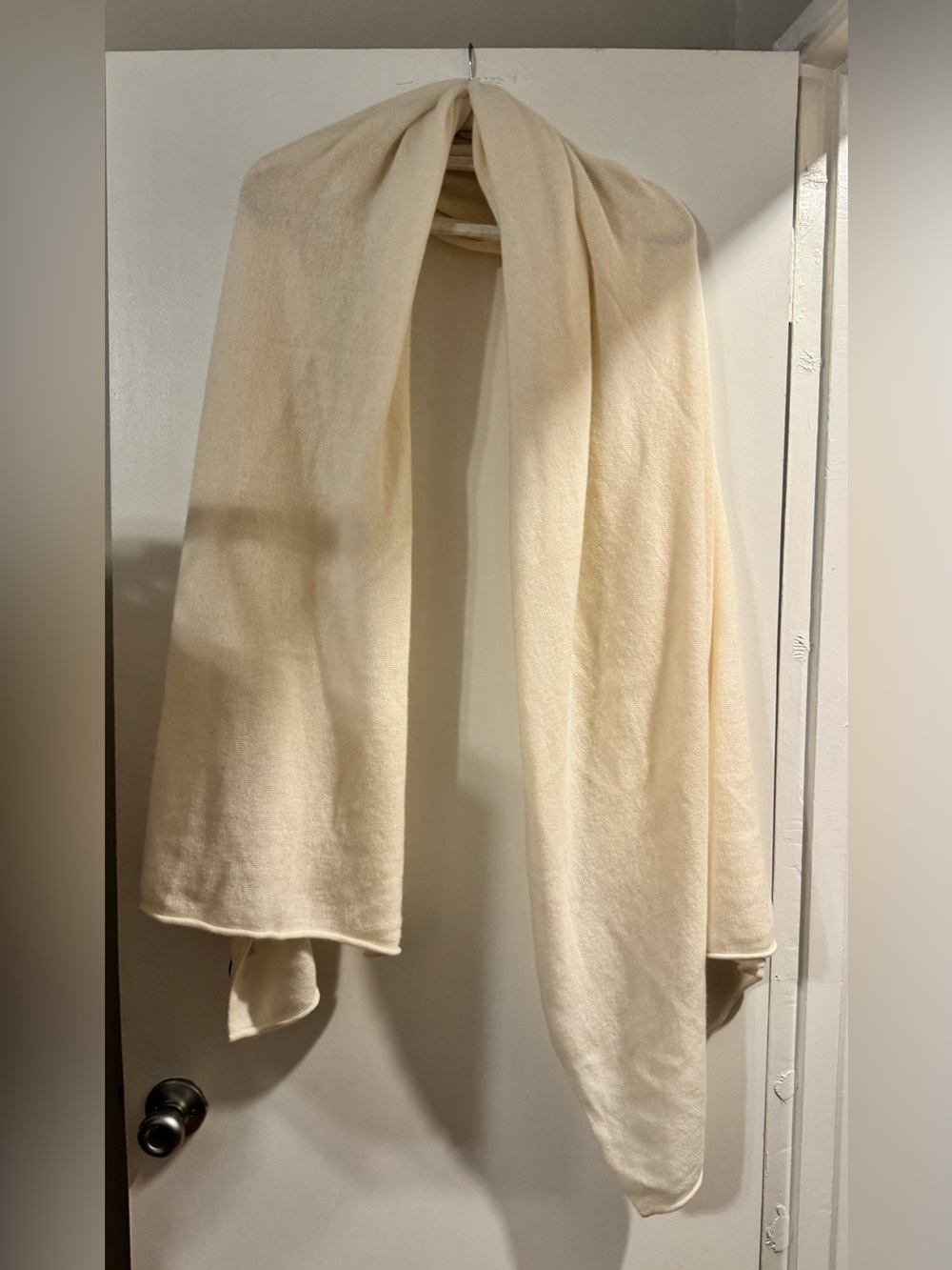 J. Crew Cream Cashmere oversized scarf